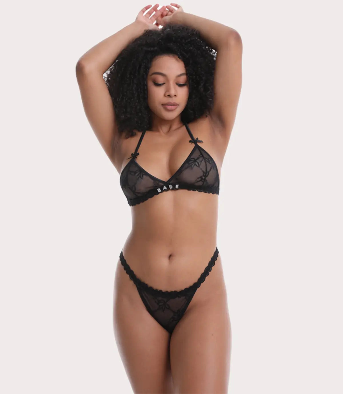 The matching lingerie set