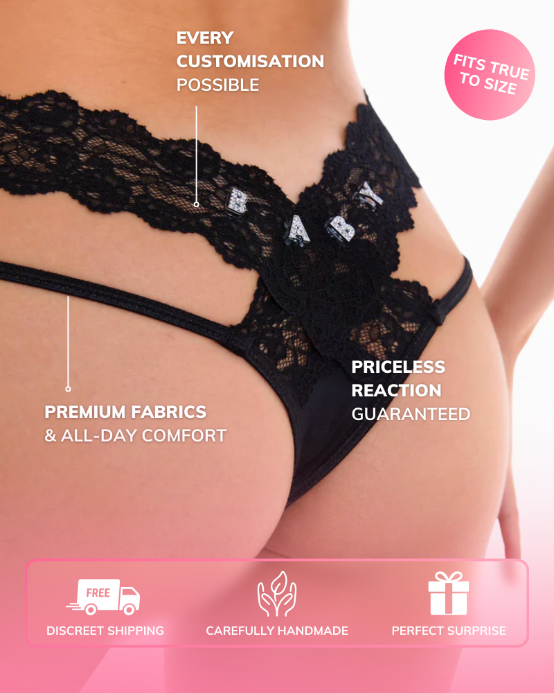 Seductive Cut Out Name Thong