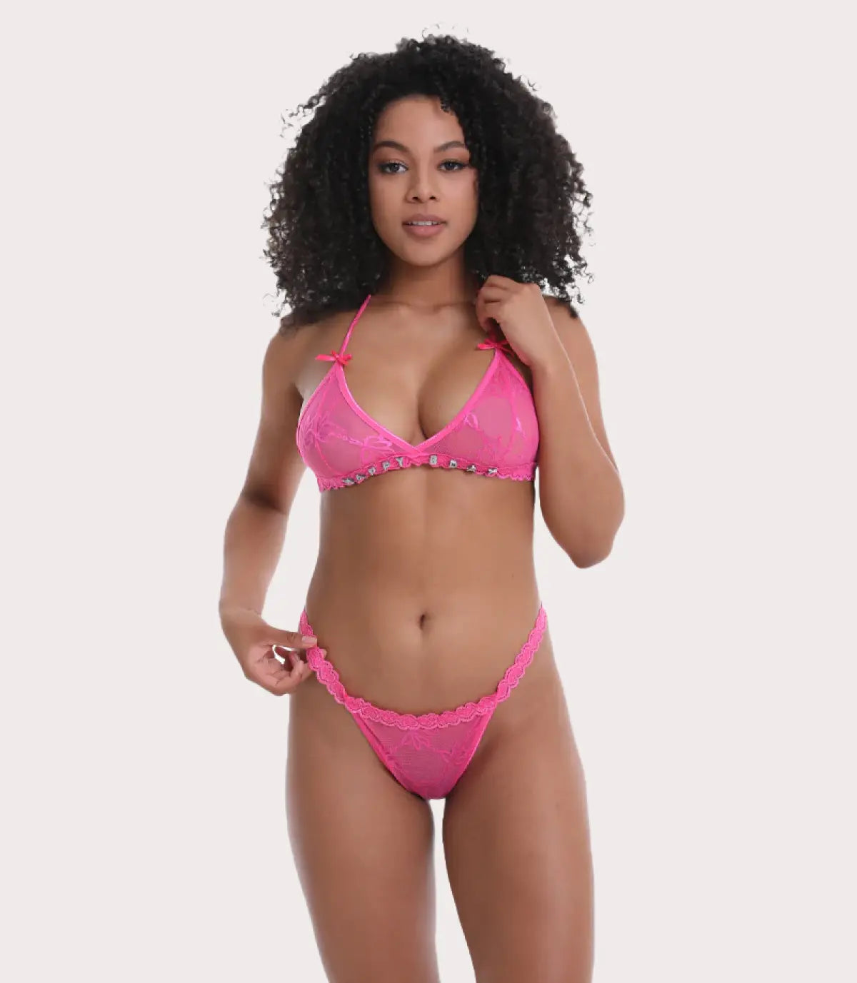 The matching lingerie set